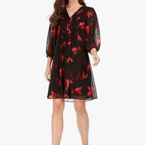 Calvin Klein Black and Red Dress